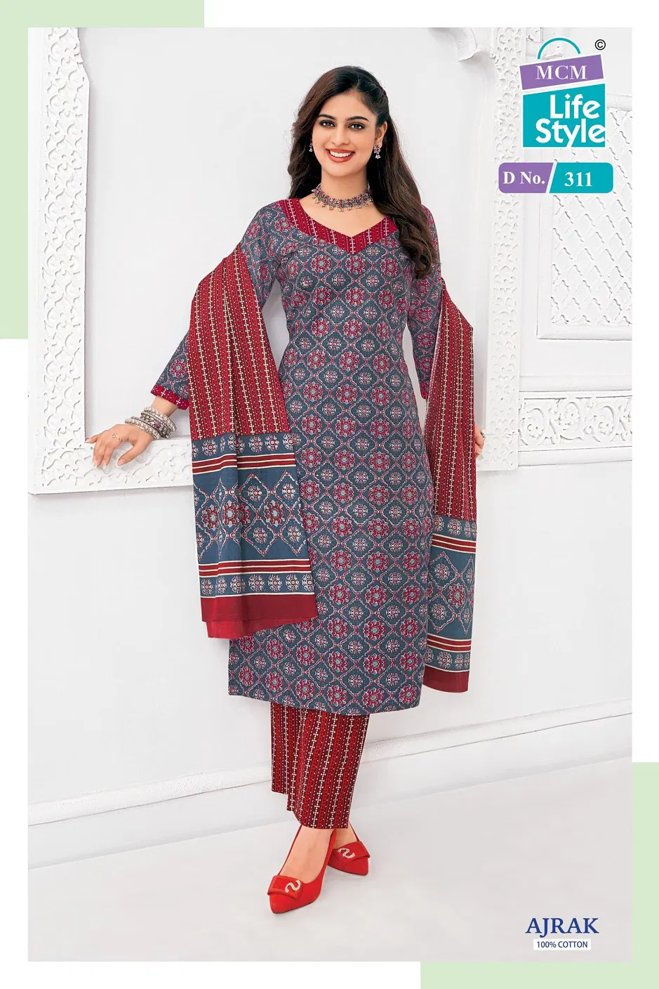 Ajrak Vol 3 By MCM Cotton Printed Kurti With Bottom Dupatta Exporters In India